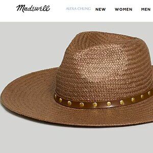 NWT Madewell Straw Wide-Brim Fedora SOLD OUT